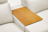 Lesley Leather Dual Recliner Sofa with Console