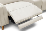 Lesley Leather Dual Recliner Sofa with Console
