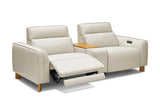 Lesley Leather Dual Recliner Sofa with Console