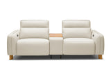Lesley Leather Dual Recliner Sofa with Console