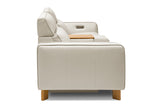 Lesley Leather Dual Recliner Sofa with Console