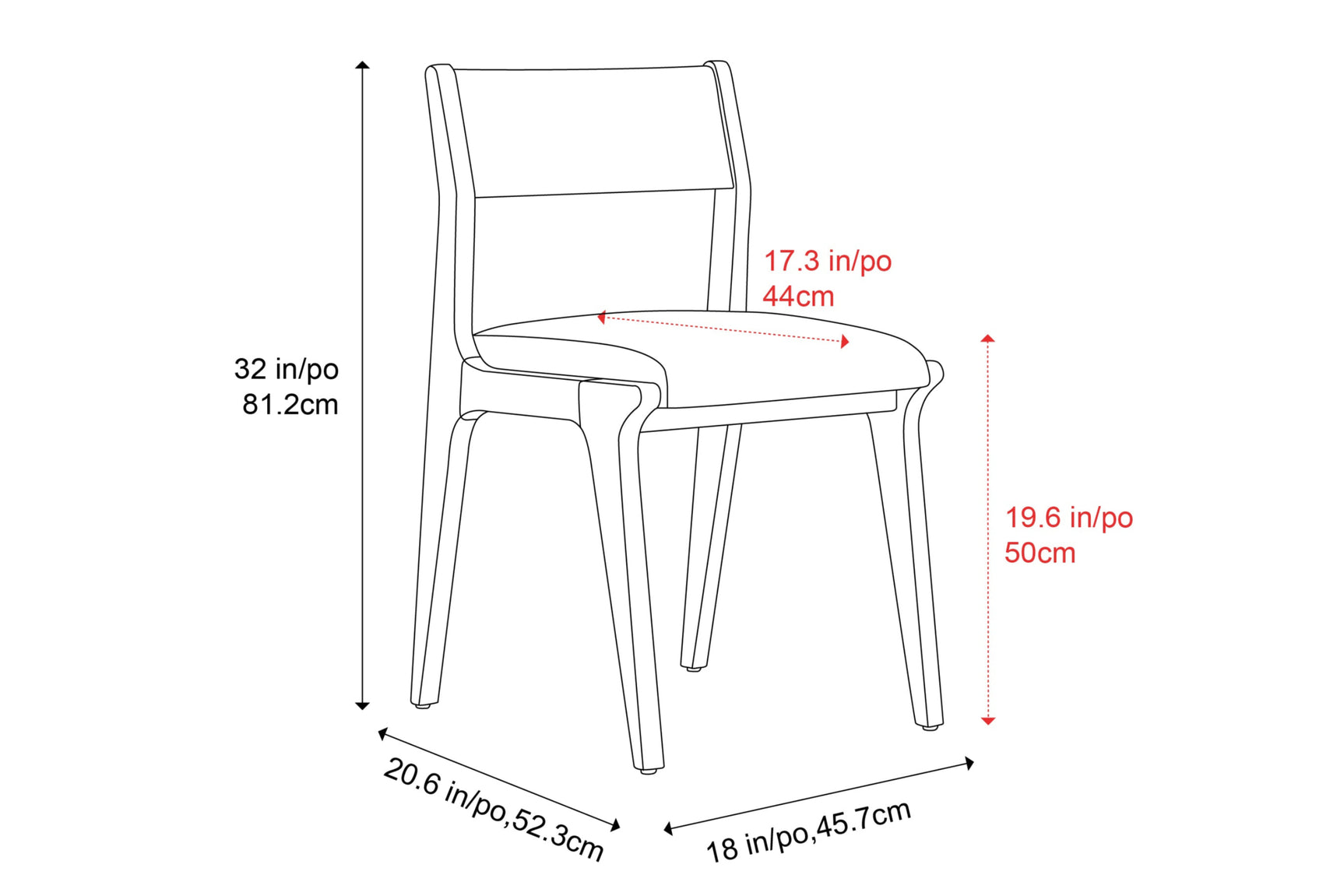 Lucrezia Fabric Dining Chair (Set of 2)