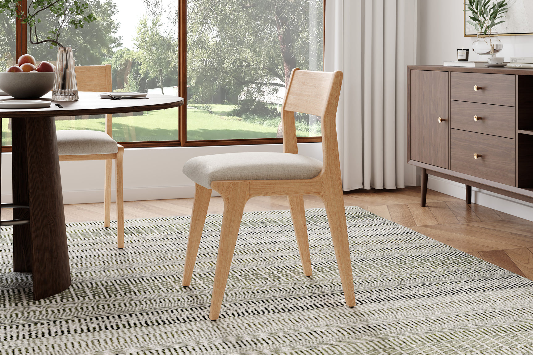 Lucrezia Fabric Dining Chair (Set of 2)