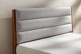 Mercury Fabric Upholstered Bamboo Bed Frame