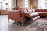 Valencia Melania Distressed Leather Reclining Corner Sectional Sofa