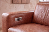 Valencia Melania Distressed Leather Reclining Corner Sectional Sofa