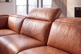 Valencia Melania Distressed Leather Reclining Corner Sectional Sofa
