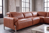 Valencia Melania Distressed Leather Reclining Corner Sectional Sofa