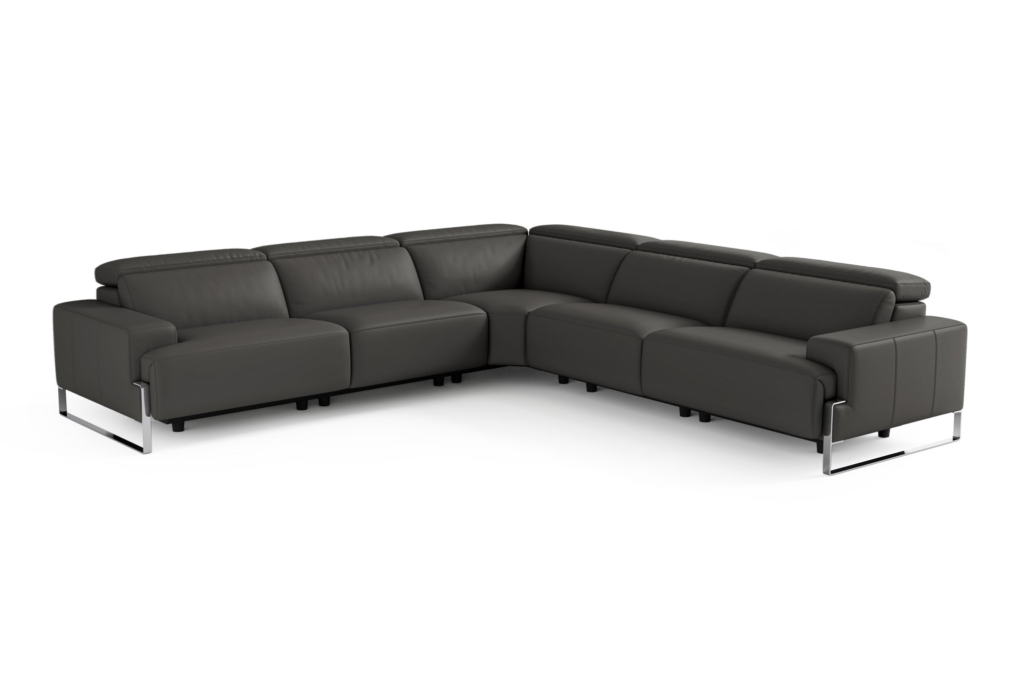 Melania Leather Reclining Corner Sectional Sofa
