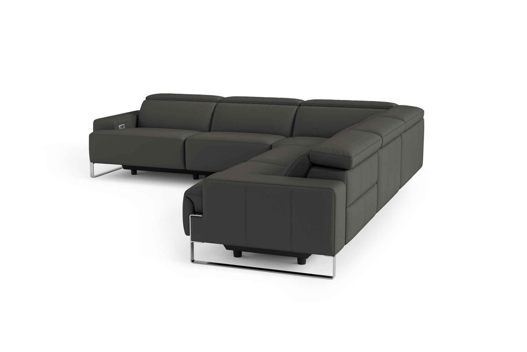 Melania Leather Reclining Corner Sectional Sofa