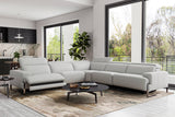 Melania Leather Reclining Corner Sectional Sofa