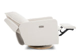 Milo Sheepskin-Finish Fabric Swivel Recliner Chair