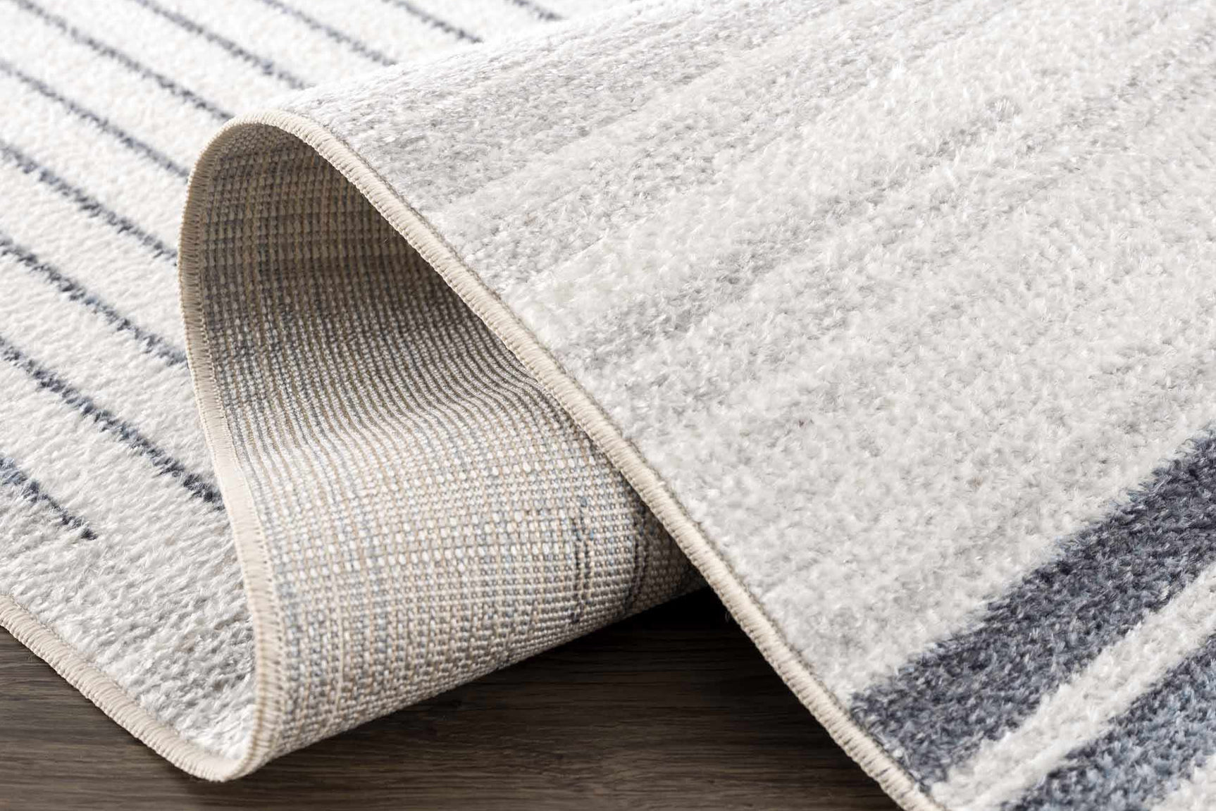 Thad Medium Gray Washable Area Rug