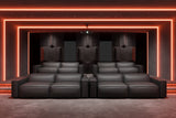 Nathan Leather Theater Lounge Modular Sofa