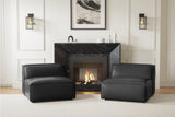 Nathan Leather Armless Sofa Module
