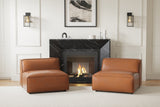 Nathan Leather Armless Sofa Module