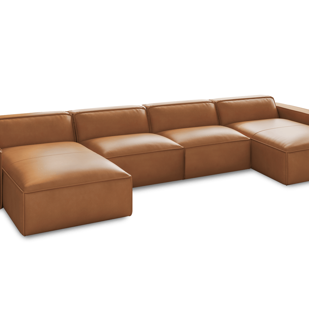 Nathan Leather Modular Sectional Sofa