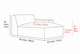 Nathan Leather Right Chaise Sofa Module