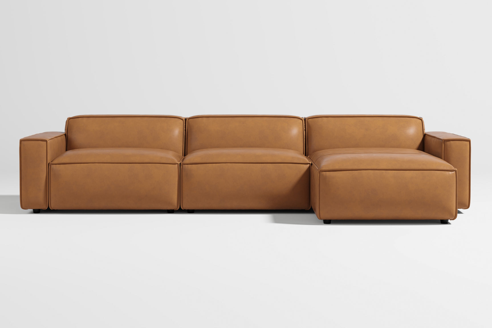 Nathan Leather Modular Sectional Sofa