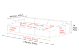Nathan Leather Modular Bed Sectional Sofa