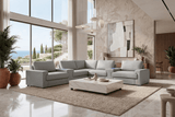 Valencia Nordmaze Leather Corner Sectional Sofa with Integrated Audio