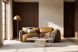 Octavia Distressed Italian Aniline Leather Dual Reclining Sofa