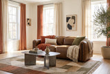 Octavia Distressed Italian Aniline Leather Dual Reclining Sofa