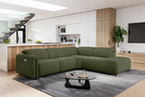 Octavia Fabric Reclining Corner Sectional Cloud Sofa