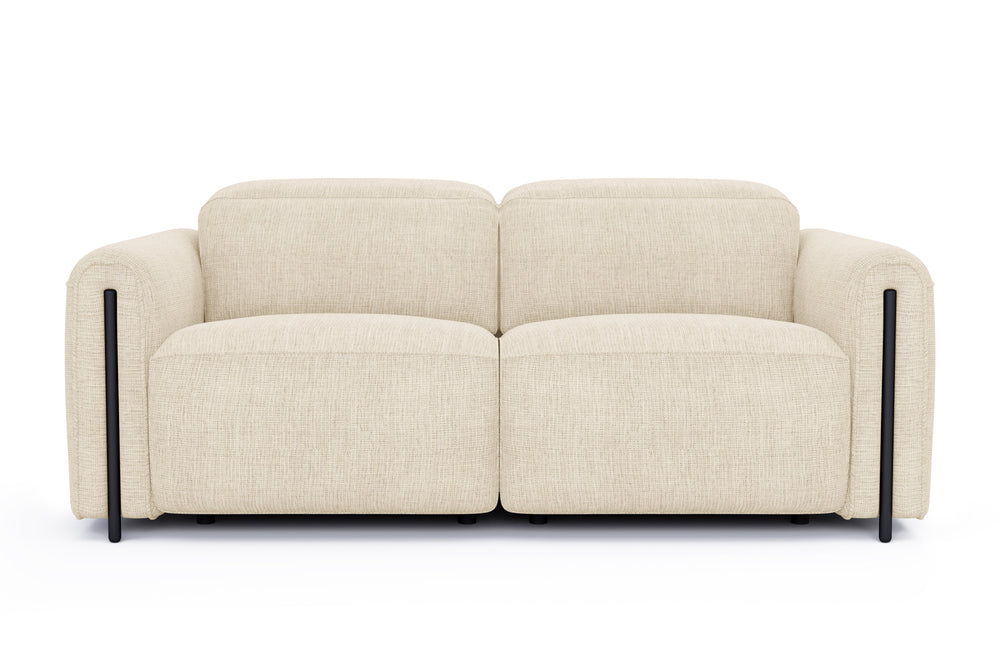 Valencia Octavia Fabric Dual Reclining Cloud Loveseat Sofa, Beige