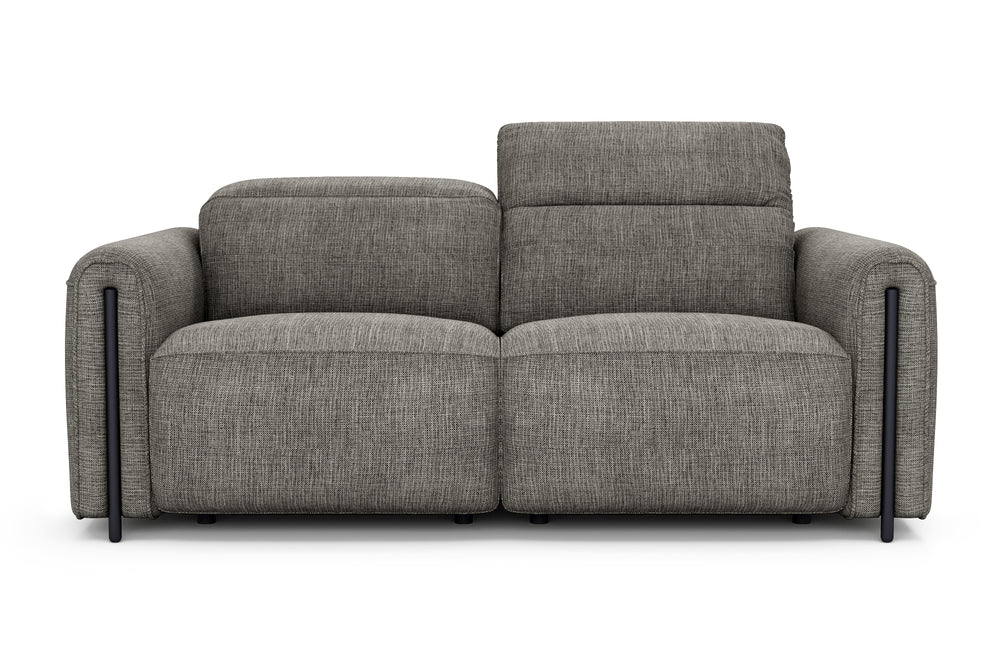 Valencia Octavia Fabric Dual Reclining Cloud Loveseat Sofa, Dark Grey