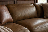 Octavia Distressed Italian Aniline Leather Dual Reclining Sofa
