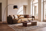 Octavia Distressed Italian Aniline Leather Dual Reclining Sofa