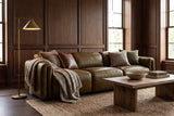 Octavia Distressed Italian Aniline Leather Dual Reclining Sofa