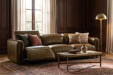 Octavia Distressed Italian Aniline Leather Dual Reclining Sofa