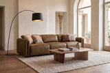 Octavia Distressed Italian Aniline Leather Dual Reclining Sofa