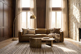 Octavia Distressed Italian Aniline Leather Dual Reclining Sofa