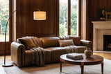 Octavia Distressed Italian Aniline Leather Dual Reclining Sofa