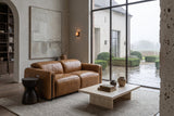 Octavia Distressed Italian Aniline Leather Dual Reclining Sofa
