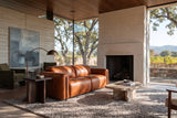 Octavia Distressed Italian Aniline Leather Dual Reclining Sofa