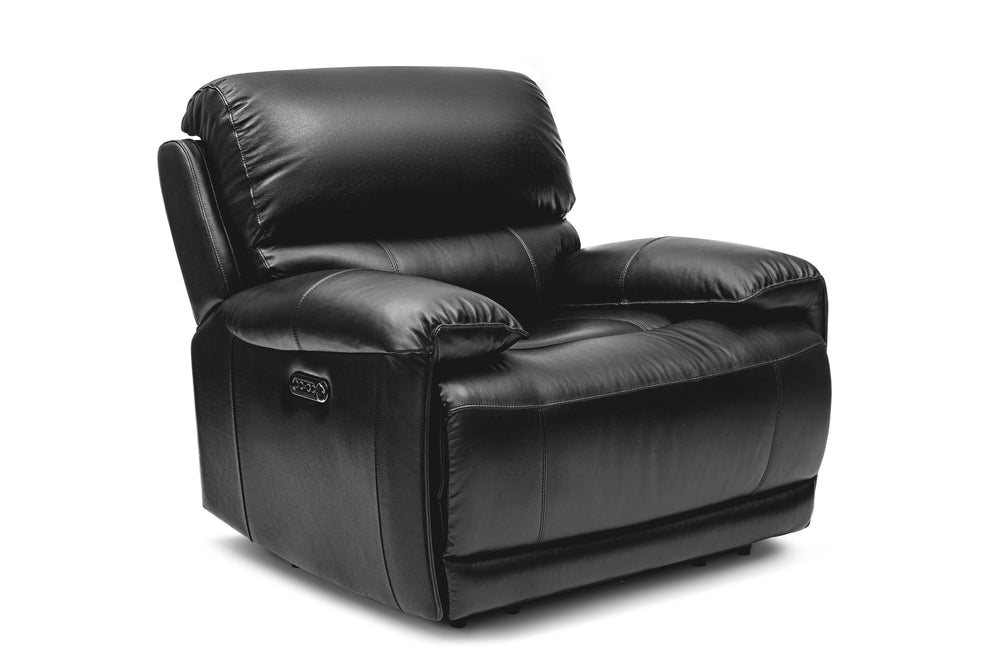 Valencia Oliver Top Grain Leather Recliner Seat, Black