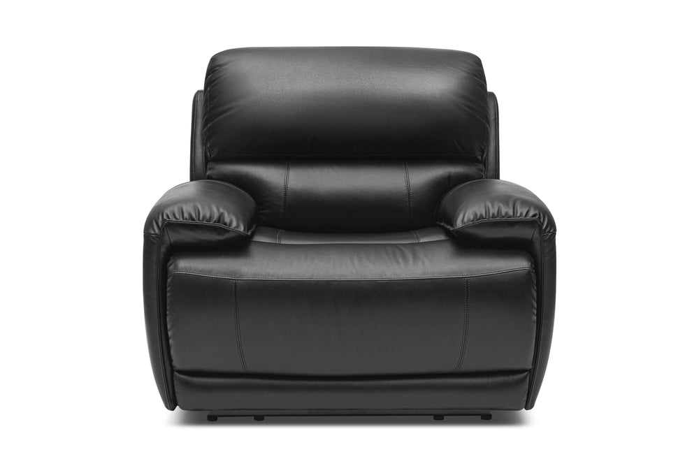 Valencia Oliver Top Grain Leather Recliner Seat, Black