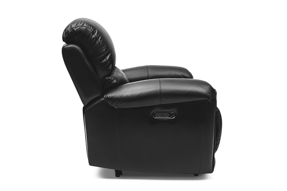 Valencia Oliver Top Grain Leather Recliner Seat, Black