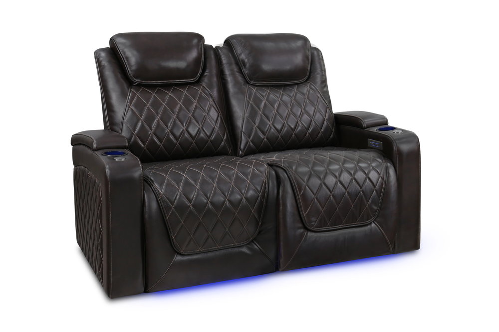 Oslo Row of 2 Loveseat, Dark Chocolate