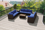 Outdoor PE Rattan Conversation Set with 32” Propane Fire Pit Table and Tank Holder