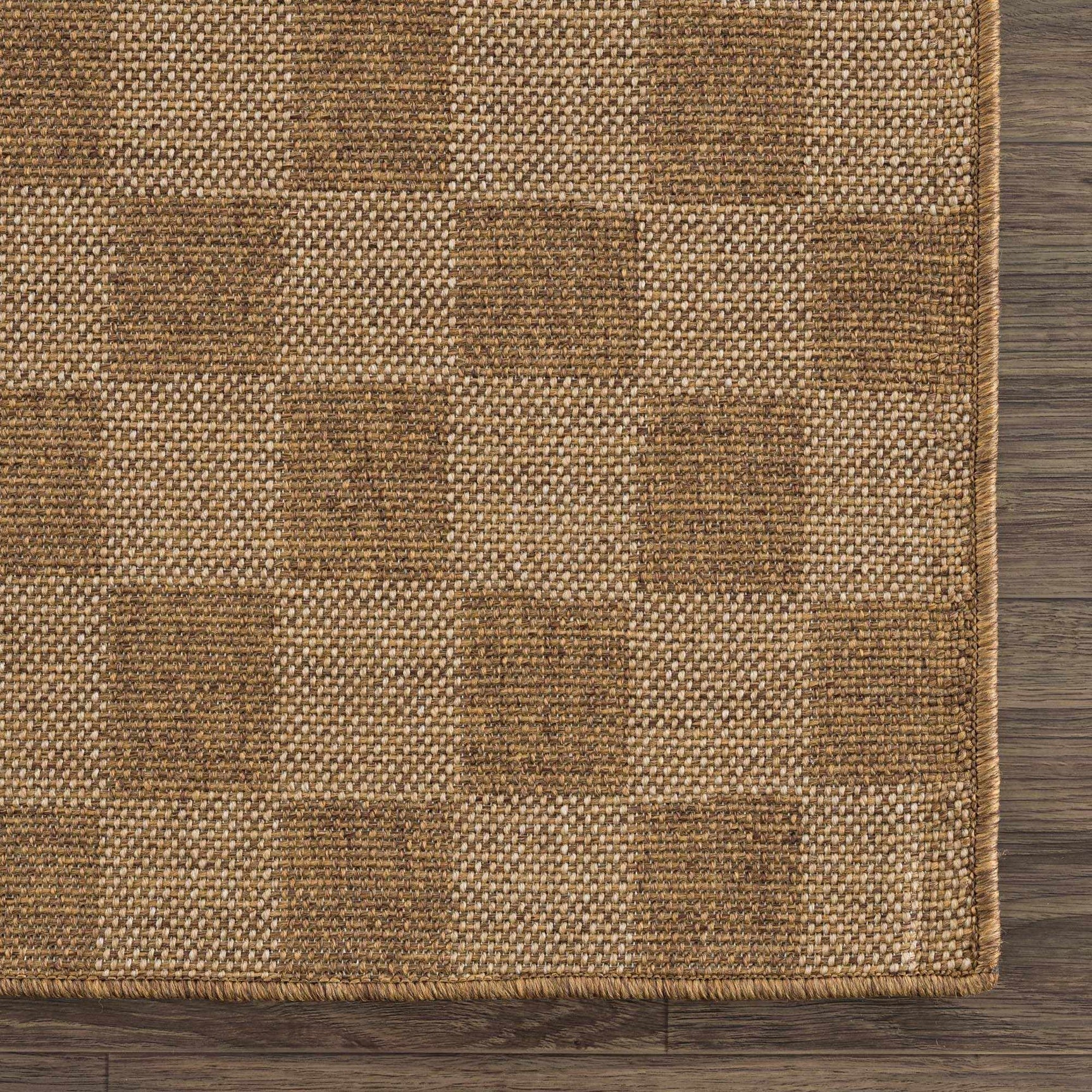 Kuval Checkered Brown Outdoor Rug