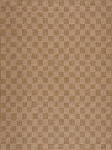 Kuval Checkered Brown Outdoor Rug