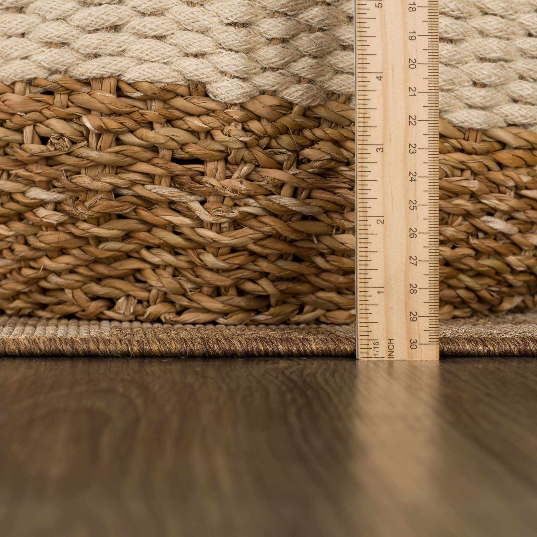 Kuval Checkered Brown Outdoor Rug