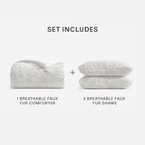 Breathable Faux Fur Comforter Bundle