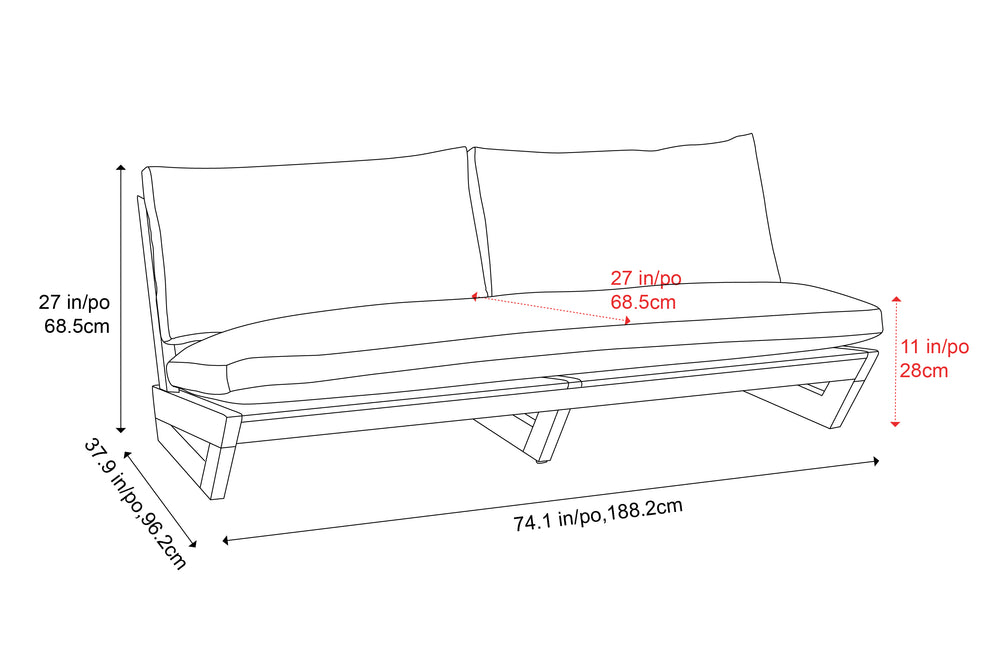 Valencia Paolo Teak Outdoor Fabric Loveseat, Light Grey