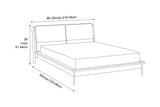 Park Avenue Fabric Upholstered  Bamboo Bed Frame